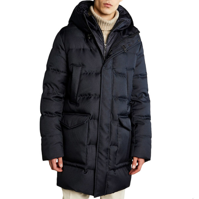 PIUMINO LUNGO GARN CHILL Uomo Blu Petrolio