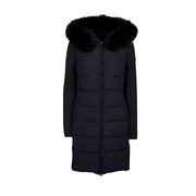 PIUMINO LUNGO LANSBURY CON PELLICCIA IN NYLON BISTRETCH Donna Nero PIUMINO LUNGO LANSBURY CON PELLICCIA IN NYLON BISTRETCH Donna Nero