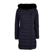 PIUMINO LUNGO SERIOLA CON ZIP LATERALE E PELO Donna Nero PIUMINO LUNGO SERIOLA CON ZIP LATERALE E PELO Donna Nero