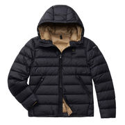 PIUMINO PIUMA CON CAPPUCCIO FISSO Uomo Nero/Biscotto PIUMINO PIUMA CON CAPPUCCIO FISSO Uomo Nero/Biscotto