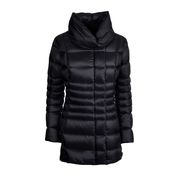 PIUMINO SCIANCRATO CON ZIP LATERALE E COLLO ALTO Donna Nero PIUMINO SCIANCRATO CON ZIP LATERALE E COLLO ALTO Donna Nero