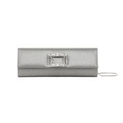 TWENTYFOURHAITCH POCHETTE CLUTCH CON FIBBIA GIOIELLO Donna Argento