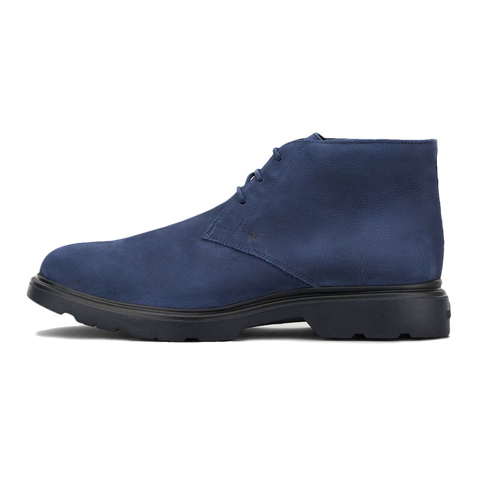 POLACCHINI CLASSIC DERBY IN NABUK Uomo Blu
