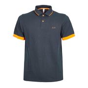 POLO CON PROFILI ARANCIONE FLUO Uomo Inchiostro Arancione fluo POLO CON PROFILI ARANCIONE FLUO Uomo Inchiostro Arancione fluo