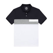 POLO CON SCRITTA TRANSFER Uomo Blu Bianco Grigio POLO CON SCRITTA TRANSFER Uomo Blu Bianco Grigio