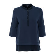 POLO COREANA IN VISCOSA Donna Navy POLO COREANA IN VISCOSA Donna Navy
