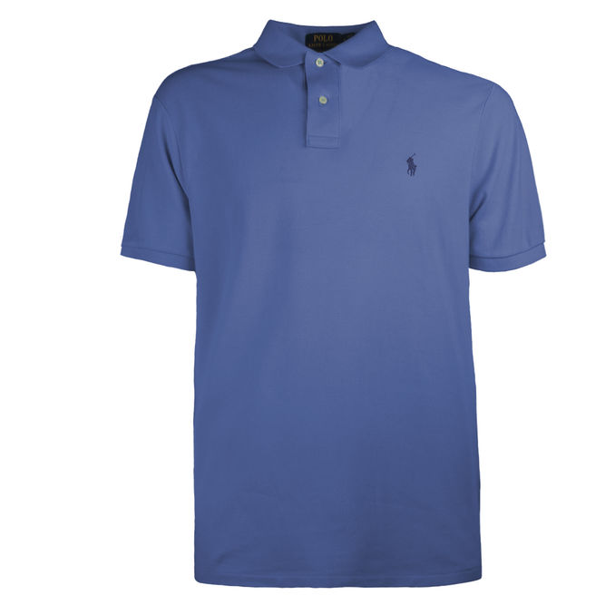 POLO IN COTONE PIQUET SLIM Uomo Harbor Island Blue