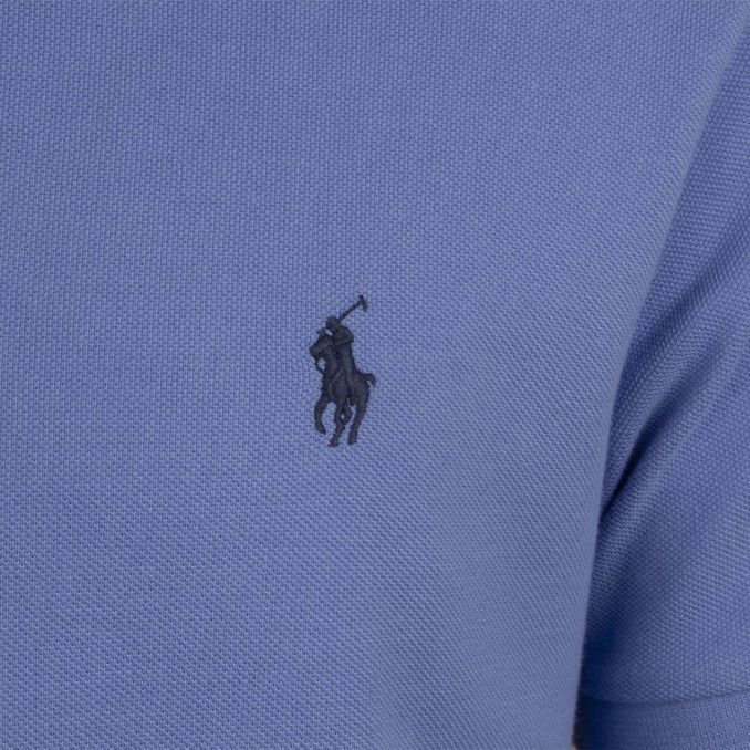 POLO IN COTONE PIQUET SLIM Uomo Harbor Island Blue