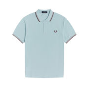 POLO IN PIQUET CON INSERTI A CONTRASTO Uomo Chalk Blue POLO IN PIQUET CON INSERTI A CONTRASTO Uomo Chalk Blue