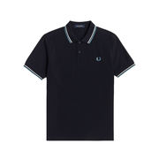 POLO IN PIQUET CON INSERTI A CONTRASTO Uomo Navy Snow Smoke Blu POLO IN PIQUET CON INSERTI A CONTRASTO Uomo Navy Snow Smoke Blu