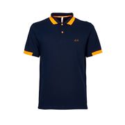 POLO IN PIQUET CON PROFILI GROSSI IN CONTRASTO Uomo Navy Blue POLO IN PIQUET CON PROFILI GROSSI IN CONTRASTO Uomo Navy Blue