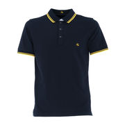 POLO IN PIQUET STRETCH CON PROFILI Uomo Navy Giallo POLO IN PIQUET STRETCH CON PROFILI Uomo Navy Giallo