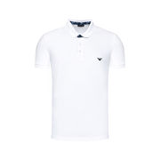 POLO IN PIQUET STRETCH RICAMO AQUILA Uomo Bianco POLO IN PIQUET STRETCH RICAMO AQUILA Uomo Bianco