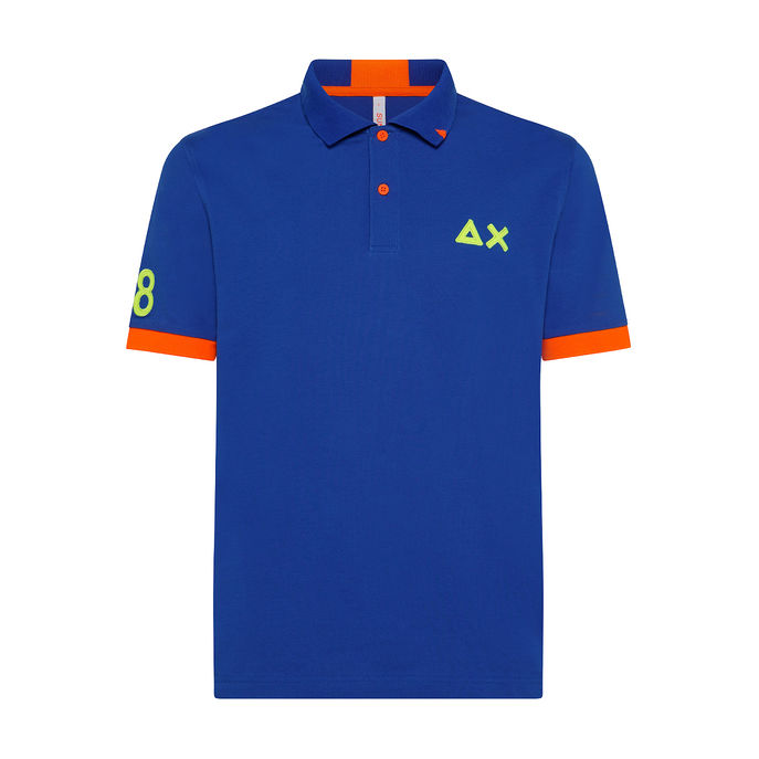 POLO LOGO FLUO Uomo Royal