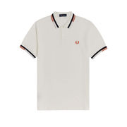 POLO PIQUET CON RIGA ASTRATTA Uomo Now White POLO PIQUET CON RIGA ASTRATTA Uomo Now White
