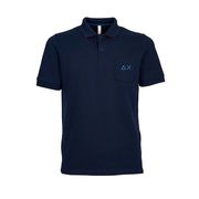 POLO PIQUET CON TASCHINO E COLLETTO FANTASIA Uomo Navy Blue POLO PIQUET CON TASCHINO E COLLETTO FANTASIA Uomo Navy Blue