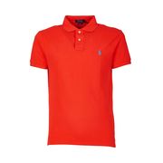 POLO SLIM 2 BOTTONI IN COTONE PIQUET Uomo Rosso POLO SLIM 2 BOTTONI IN COTONE PIQUET Uomo Rosso