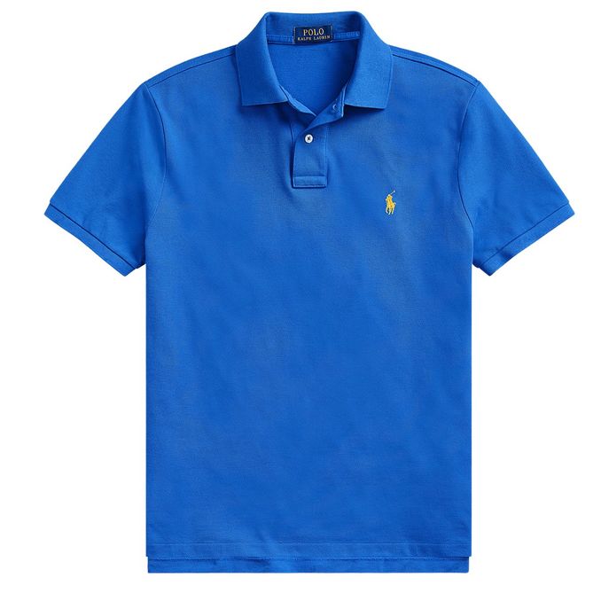 POLO SLIM FIT MESH Uomo Blu Iris