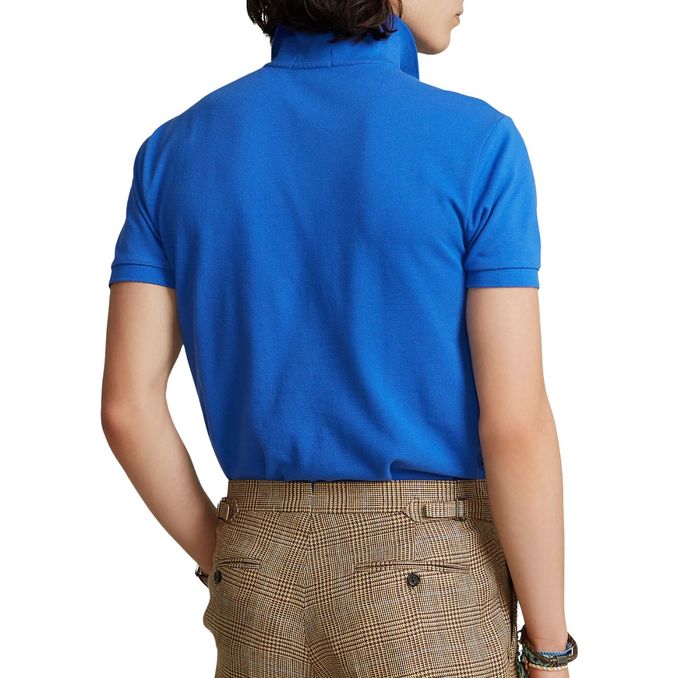 POLO SLIM FIT MESH Uomo Blu Iris