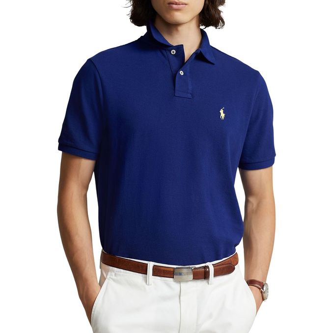 POLO SLIM FIT MESH Uomo Blu Royal