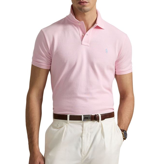 POLO SLIM FIT MESH Uomo Rosa