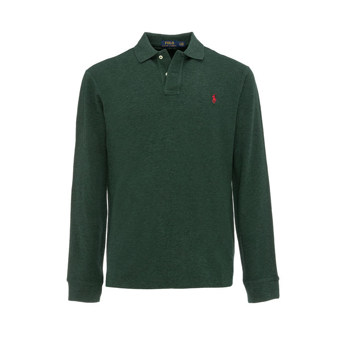 POLO SLIM IN PIQUET Uomo Dark Green