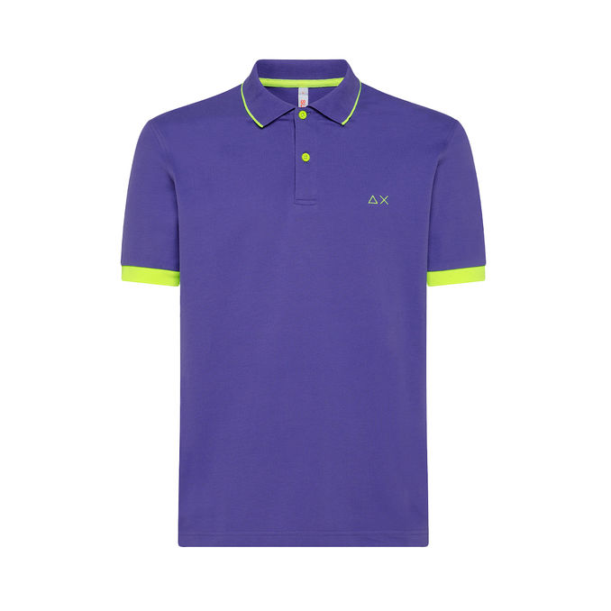 POLO SMALL STRIPE FLUO Uomo Lampone