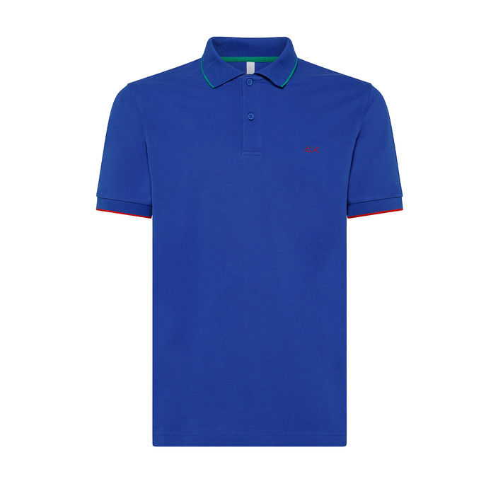 POLO SMALL STRIPE ON COLLAR Uomo Royal