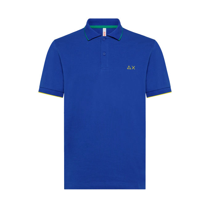 POLO SMALL STRIPE ON COLLAR Uomo Royal