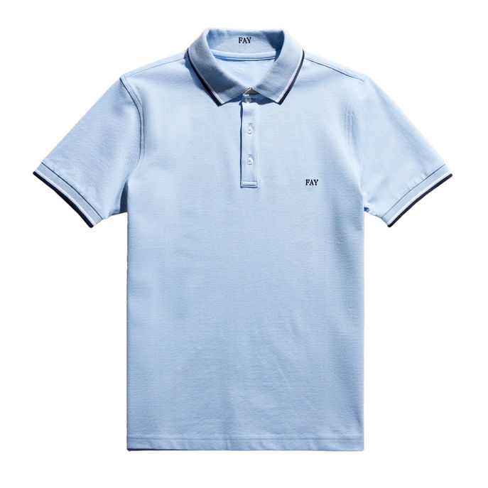 POLO STRETCH DB COLLAR Uomo Azzurro