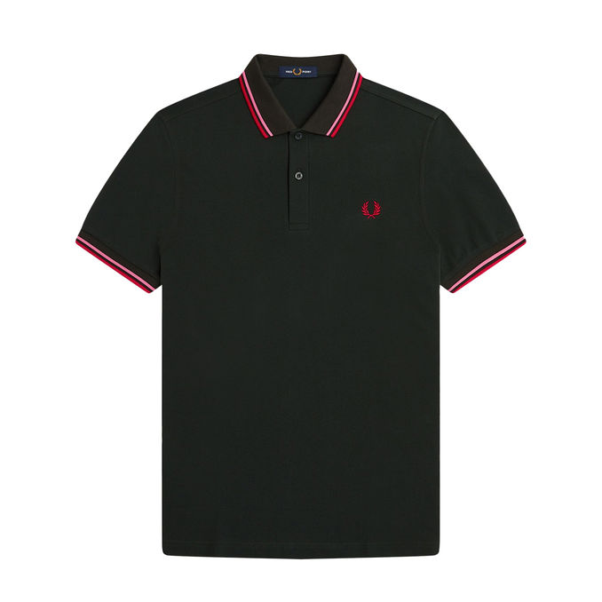 POLO TWIN TIPPED Uomo Black Pink Red