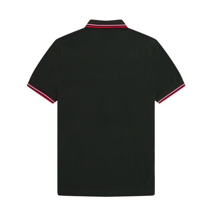 POLO TWIN TIPPED Uomo Black Pink Red