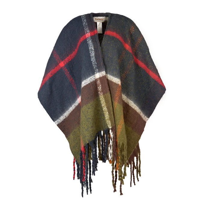 PONCHO ISLA CHECK IN PILE Donna Classic