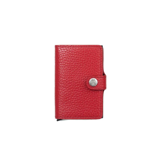 PORTA CARTE SLIDE CON BOTTONE Unisex Rosso