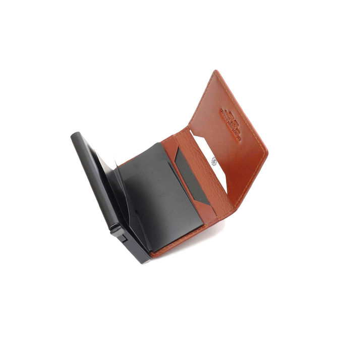 PORTA CARTE SLIDE Unisex Cuoio