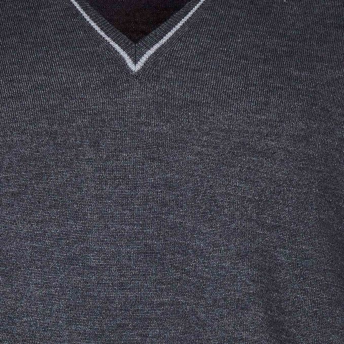 PULL A V IN LANA CON TOPPE Uomo Antracite