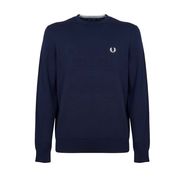PULL CLASSIC CREW IN LANA E COTONE Uomo Navy PULL CLASSIC CREW IN LANA E COTONE Uomo Navy