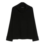 PULL COLLO ALTO MOZART MISTO LANA CASHMERE Donna Nero PULL COLLO ALTO MOZART MISTO LANA CASHMERE Donna Nero