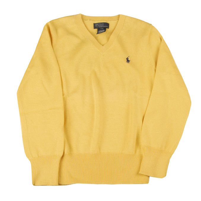 PULL CON SCOLLO A V Bimbo Fall Yellow