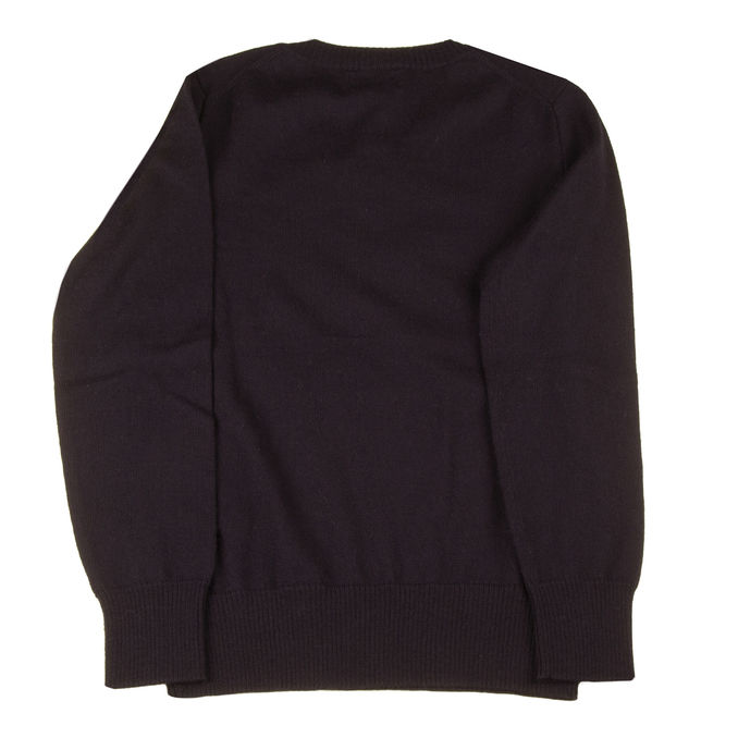 PULL CON SCOLLO A V Bimbo Navy