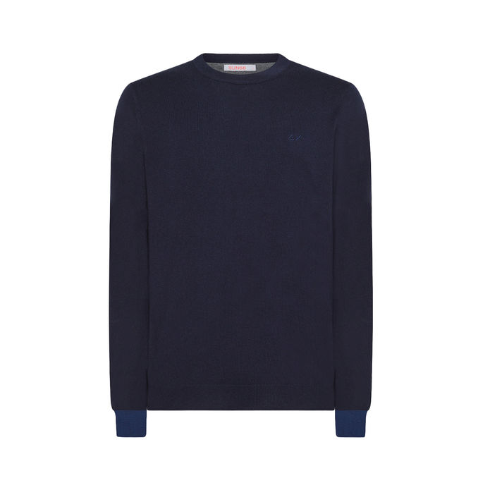 PULL CON TOPPA IN LANA Uomo Blu Navy