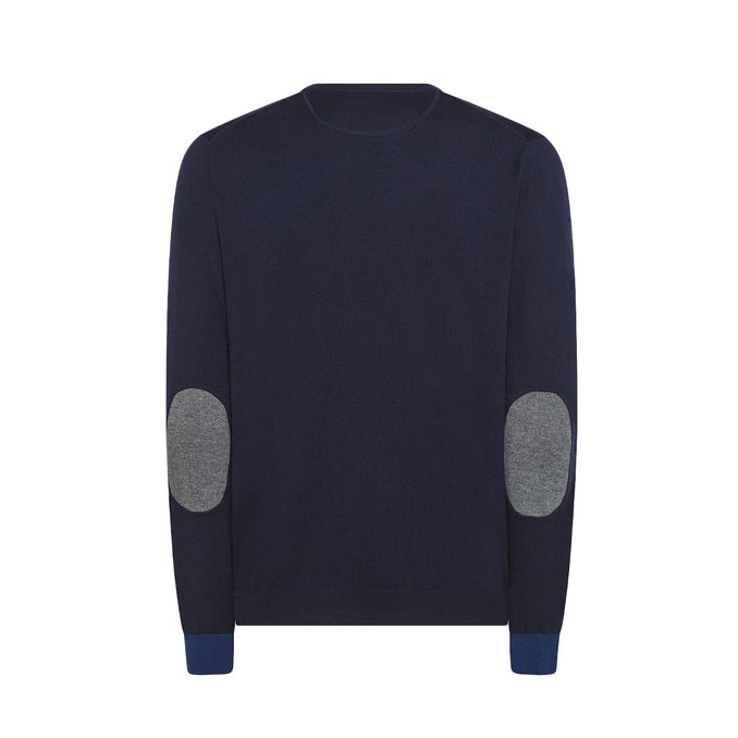 PULL CON TOPPA IN LANA Uomo Blu Navy