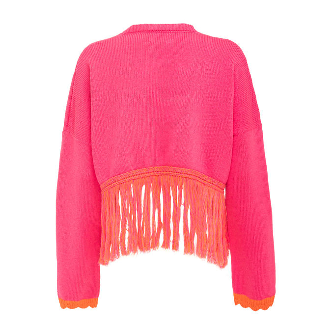 PULL CROPPED CON FRANGE Donna Ibisco