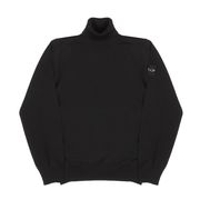 PULL DOLCEVITA IN LANA MERINO CON PATCH Bambino Nero PULL DOLCEVITA IN LANA MERINO CON PATCH Bambino Nero