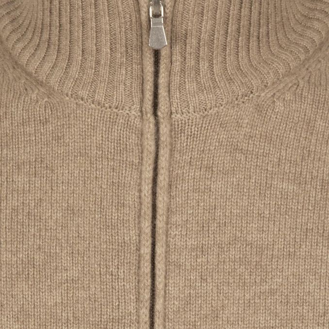 PULL FULL ZIP Uomo Beige