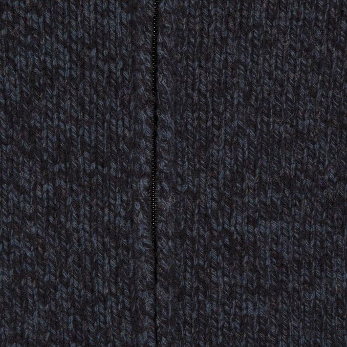 PULL FULL ZIP Uomo Blu Navy Melange