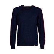 PULL GIROCOLLO CON BANDE TRICOLOR Uomo Blu PULL GIROCOLLO CON BANDE TRICOLOR Uomo Blu