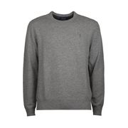 PULL GIROCOLLO CON LOGO RICAMATO Uomo Grigio Chiaro PULL GIROCOLLO CON LOGO RICAMATO Uomo Grigio Chiaro