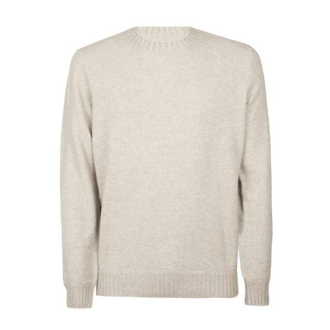 PULL GIROCOLLO IN CASHMERE Uomo Stucco