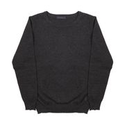 PULL GIROCOLLO IN COTONE E CASHMERE Bambino Antracite PULL GIROCOLLO IN COTONE E CASHMERE Bambino Antracite